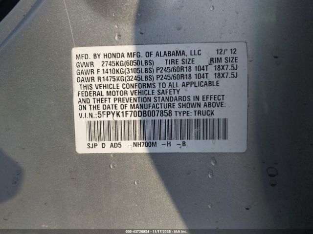 Honda Ridgeline Sport Image 13