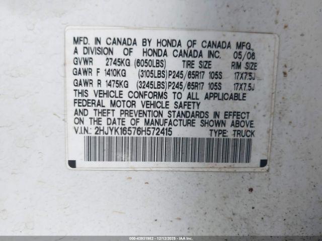 Honda Ridgeline Rtl Image 2