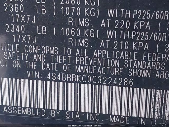 Subaru Outback 2.5i Limited Image 5