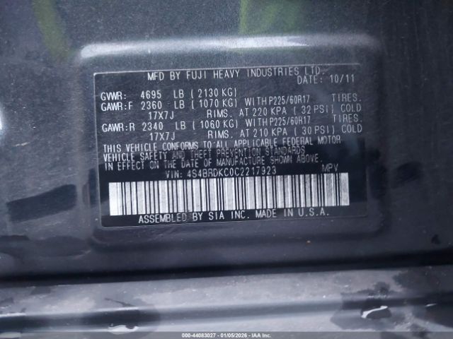 Subaru Outback 3.6r Limited Image 10