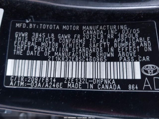 Toyota Matrix Xr Image 9