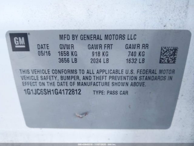 Chevrolet Sonic Lt Auto Image 10